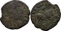 RÖMISCHE KAISERZEIT barbarisierter Follis Magnentius, 350-353 -