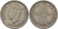 Rhodesia Rhodesien 3 Pence Georg VI.,1936-1952. -