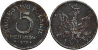 Geplantes Königreich Polen 5 Fenigow 1917 ss 10,00 EUR  Excl. 7,00 EUR Verzending