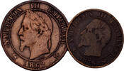 Frankreich Francaise Centimes 1862 Napoleon III., 2 St&uuml;ck ss 12,00 EUR  Excl. 7,00 EUR Verzending