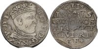 Polen Riga Dreigröscher Stephan Bathory, 1576-1586 -