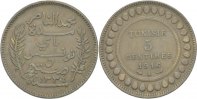 Tunesien 5 Centimes 1916 A Muhammad Al-Nasir ss 5,00 EUR  plus 7,00 EUR verzending