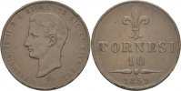 Italien Neapel Sizilien 10 Tornesi Francesco II., 1859-1869. -