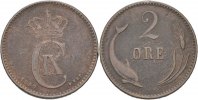 Dänemark 2 Öre Christian IX. -