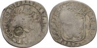 Niederlande Campen Zeeland  Reiterschilling =6 Stuiver 1691 (?) s+/Gegenstempel f.vz.