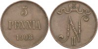 Finnland 5 Penniä Nikolaus II. -