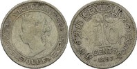 Ceylon 10 Cents Victoria -