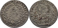 RDR Ungarn Nagybanya 20 Kreuzer 1760 Franz I., 1745-1765 fleckig, EF