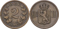 Norwegen 2 Öre Oscar II., 1872-1907 -