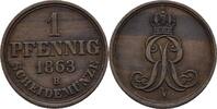 Hannover Pfennig 1863 Georg V., 1851-1866 f.vz 10,00 EUR  plus 7,00 EUR verzending