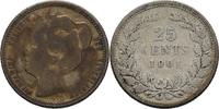 Niederlande 25 Cents Wilhelmina, 1890-1948 -