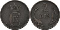 Dänemark 2 Öre Christian IX., 1863-1906 -
