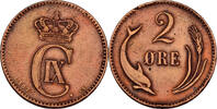 D&auml;nemark Dania 2 &Ouml;re 1875 Christian IX. (1873 - 1906) ss 9,00 EUR  Excl. 7,00 EUR Verzending