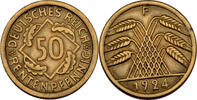 Deutsches Reich 50 Rentenpfennig 1924 F ss 17,00 EUR  Excl. 7,00 EUR Verzending