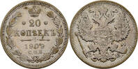 Russland 20 Kopeke 1909 Nikolaus II., 1894 - 1917. ss 14,00 EUR  Excl. 7,00 EUR Verzending