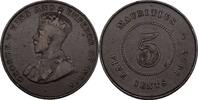 Mauritius 5 Cents 1923 Georg V., ss 15,00 EUR  Excl. 7,00 EUR Verzending