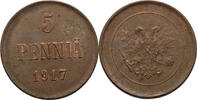 Russland Finnland 5 Penni&auml; 1917 vz 16,00 EUR  Excl. 7,00 EUR Verzending