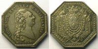 Münzen Jetons des alten Regims   Louis XVI        octogonal en argent    TTB+ Jeton 1774-1793 