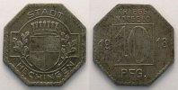 German emergency coins Hechingen (Hohenzollern) Stadt 10 Pfg 1918 TTB -
