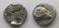 Greek coins statère Caria uncertain mint 1/32 statère (4° siècle av.JC) TB+ -