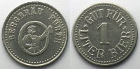 German emergency coins Fürth (Bayern) Bergbräu Fürth Gut für 1 Liter Bier SUP/FDC -