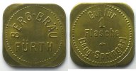 German emergency coins Fürth (Bayern) Berg-Bräu Fürth Gut für 1 Flasche FDC -