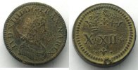 monetary weights Double Louis d'or France Louis XIV (1643-1715) Poids monétaire du Double Louis d'or TB -