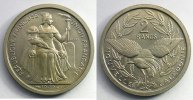 French colonial coinage 2 Francs New Caledonia Lec.54 2 Francs 1949 Essai bronze-nickel SUP/FDC -
