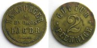 German emergency coins 2 Pfennige Hamburg (Freie Stadt) Hamburger En Gros Lager Gut für 2 Pfennige TTB -