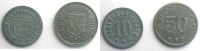 German emergency coins Tailfingen (Württemberg) Gemeinde 10, 50 (Pf) TTB -
