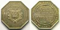 Numismatics of insurance companies Jeton La Mutuelle de l'Ouest Jeton octogonal en argent 35mm Incendie TTB+/SUP -