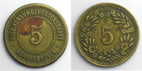 World coins Rappen Switzerland, emergency coins and tokens Schaffhausen, Allg. Konsumgenossenschaft 5 (Rappen) Cu, R 19mm TTB -