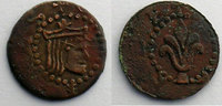 World coins Denier Spain Philippe III (1598-1621) Denier LLEIDA TB+ -