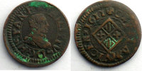 World coins Denier Spain Philippe III (1598-1621) Denier VICH 1611 TB/TB+ -