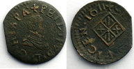 World coins Denier Spain Philippe III (1598-1621) Denier VICH 1611 TB/TB+ -