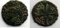 World coins Denier Spain Philippe III (1598-1621) Denier BARCELONE TB+ -