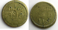monetary weights Great Britain Georges III (1760-1820) Poids monétaire de 1/2 guinée 1772 TB+/TTB -