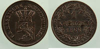 German coins 1 Kreuzer Grand Duchy of Hessen Louis III (1848-1877) 1 Kreuzer 1866 TTB+/SUP -
