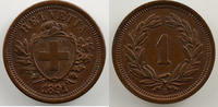 World coins 1 Rappen Switzerland Swiss Confederation 1 Rappen 1891 B TTB+/SUP -