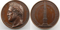 Tokens and Medals bronze Medals of Louis-Philippe I Inauguration de l'Obélisque de Louqsor Montagny Médaille en bronze 52mm Obélisque de Louqsor 1836 SUP/FDC -