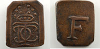 Tokens and Medals Mining Numismatics Fresnes, arr. de Valenciennes SVI Cu, rectangle coin coupés 20x24mm TTB+ -