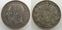 World coins 5 Francs Belgium Léopold II (1865-1909) 5 Francs 1868 position A coins tournés 30° horaire TB+ -