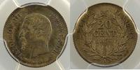 Coins of France 1793-1959 20 Centimes 20 Centimes G.305 Napoléon III tête nue 1854 A (Paris) PCGS-MS63 SUP/FDC -
