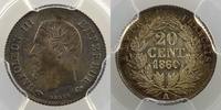 Coins of France 1793-1959 20 Centimes 20 Centimes G.305 Napoléon III tête nue 1860 A (Paris) PCGS-MS64+ pr.FDC -