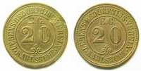 German emergency coins Karlsruhe (Baden) Lebens bedürfniss Verein EG 20 (Pf) TB+/TTB -