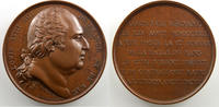 Tokens and Medals bronze Medals of Louis XVIII Pose de la 1ère pierre de la halle du Mans Gayrard/De Puymaurin Médaille en bronze 41mm 1822 SUP/FDC -