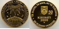 World coins 50 Dollars Kiribati The New Millenium 50 Dollars Savoir 2000 FDC -