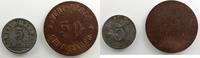 German emergency coins Paderborn (Westfalen) Sennelager 5 (Zn), 50 (Fe) Pf TTB -