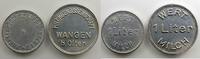 World coins Switzerland, emergency coins and tokens Wangen, Milchgenossenschaft Wert 1 Liter Milch Alu, 24mm et 28mm TTB+ -