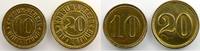World coins 20 Rappen Switzerland, emergency coins and tokens Winterthur, Consum-Verein 10 et 20 Rappen (20 et 22mm) TTB -